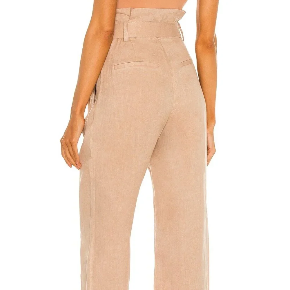 Anine Bing Thalia Trouser in Oatmeal Size 6